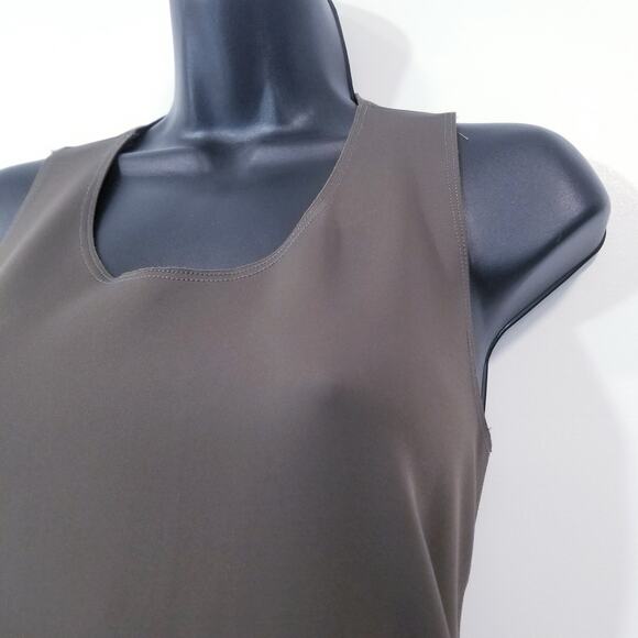 Helmut Lang Scuba Olive Green Sheath Dress - Picture 2 of 11